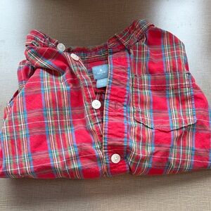 Plaid Red Kids Shirt 3t